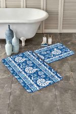 - PaspasTakimi-2li-Set169-Gorsel - Realhomes  Mavi Deniz Temalı Dijital Baskılı 2'li Kaymaz Tabanlı Banyo & Mutfak Paspas Takımı Realhomes