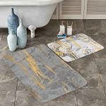 Yılbaşı Temalı Özel Tasarımlı Dijital Baskılı 2'li Kaymaz Tabanlı Banyo & Mutfak Paspas Takımı Realhomes