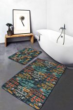 - PaspasTakimi-2li-Set179-Gorsel - Realhomes  Renkli Uzun Tropik Yaprak Dijital Baskılı 2'li Kaymaz Tabanlı Banyo & Mutfak Paspas Takımı Realhomes