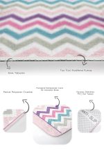 - PaspasTakimi-2li-Set18-Gorsel-3 - Realhomes Renkli Geometrik Zigzag Özel Tasarım 2'li Kaymaz Tabanlı Banyo & Mutfak Paspas Takımı Realhomes