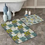 Güneş Temalı Renkli Çizimli Dijital Baskılı 2'li Kaymaz Tabanlı Banyo & Mutfak Paspas Takımı Realhomes