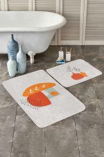 - PaspasTakimi-2li-Set197-Gorsel - Realhomes  Onedraw Tasarımlı Dijital Baskılı 2'li Kaymaz Tabanlı Banyo & Mutfak Paspas Takımı Realhomes