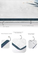 - PaspasTakimi-2li-Set204-Gorsel-3 - Realhomes Beyaz Zeminde Renkli Yaprak Özel Tasarım Dijital Baskılı 2'li Kaymaz Tabanlı Banyo & Mutfak Paspas Takımı Realhomes