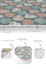 - PaspasTakimi-2li-Set205-Gorsel-3 - Realhomes  Soyut Renkli Tropik Yapraklar Özel Tasarım 2'li Kaymaz Tabanlı Banyo & Mutfak Paspas Takımı Realhomes