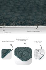 - PaspasTakimi-2li-Set207-Gorsel-3 - Realhomes  Yeşil Zemin Tropik Yaprak Çizimli Dijital Baskılı 2'li Kaymaz Tabanlı Banyo & Mutfak Paspas Takımı Realhomes