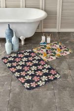 - PaspasTakimi-2li-Set210-Gorsel - Realhomes  Rengarenk Çiçek Tasarımlı Dijital Baskılı 2'li Kaymaz Tabanlı Banyo & Mutfak Paspas Takımı Realhomes