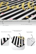 - PaspasTakimi-2li-Set217-Gorsel-3 - Realhomes  Siyah Beyaz Çizgili Gold Detaylı 2'li Kaymaz Tabanlı Banyo & Mutfak Paspas Takımı Realhomes