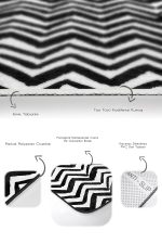 - PaspasTakimi-2li-Set23-Gorsel-3 - Realhomes Siyah Zigzag Temalı Flamingo Motifli 2'li Kaymaz Tabanlı Banyo & Mutfak Paspas Takımı Realhomes