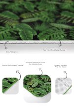 - PaspasTakimi-2li-Set232-Gorsel-3 - Realhomes Siyah Zemin Yeşil Tropik Yapraklar Özel Tasarım 2'li Kaymaz Tabanlı Banyo & Mutfak Paspas Takımı Realhomes