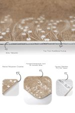 - PaspasTakimi-2li-Set237-Gorsel-3 - Realhomes  Kahve Zemin Beyaz Çiçek Özel Tasarımlı 2'li Kaymaz Tabanlı Banyo & Mutfak Paspas Takımı Realhomes