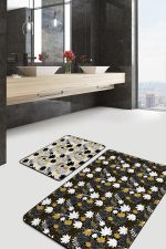 - PaspasTakimi-2li-Set239-Gorsel-2 - Realhomes  Gold Detaylı Sonbahar Yaprakları Özel Tasarım 2'li Kaymaz Tabanlı Banyo & Mutfak Paspas Takımı Realhomes