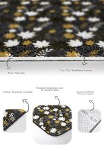 - PaspasTakimi-2li-Set239-Gorsel-3 - Realhomes  Gold Detaylı Sonbahar Yaprakları Özel Tasarım 2'li Kaymaz Tabanlı Banyo & Mutfak Paspas Takımı Realhomes