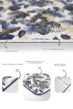 - PaspasTakimi-2li-Set259-Gorsel-3 - Realhomes  Gold Detaylı Lacivert Tropik Yaprak Özel Tasarımlı 2'li Kaymaz Tabanlı Banyo & Mutfak Paspas Takımı Realhomes