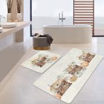 Onedraw Özel Tasarımlı Dijital Baskılı 2'li Kaymaz Tabanlı Banyo & Mutfak Paspas Takımı Realhomes