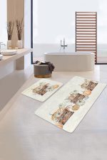 - PaspasTakimi-2li-Set265-Gorsel - Realhomes  Kabak Eskitme Motifli Dijital Baskılı 2'li Kaymaz Tabanlı Banyo & Mutfak Paspas Takımı Realhomes