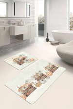 - PaspasTakimi-2li-Set265-Gorsel-2 - Realhomes  Kabak Eskitme Motifli Dijital Baskılı 2'li Kaymaz Tabanlı Banyo & Mutfak Paspas Takımı Realhomes