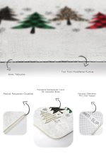 - PaspasTakimi-2li-Set267-Gorsel-3 - Realhomes Beyaz Zemin Yılbaşı Temalı Çam Ağacı Motifli 2'li Kaymaz Tabanlı Banyo & Mutfak Paspas Takımı Realhomes