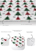 - PaspasTakimi-2li-Set270-Gorsel-3 - Realhomes  Beyaz Zemin Ekose Çam Ağaçları Özel Tasarım 2'li Kaymaz Tabanlı Banyo & Mutfak Paspas Takımı Realhomes