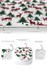 - PaspasTakimi-2li-Set271-Gorsel-3 - Realhomes Yılbaşı Temalı Ekose Çam Ağacı Geyik Motifli 2'li Kaymaz Tabanlı Banyo & Mutfak Paspas Takımı Realhomes