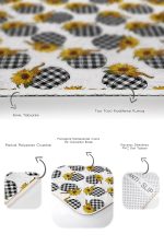 - PaspasTakimi-2li-Set275-Gorsel-3 - Realhomes  Kabak Temalı Ekose Motifli Dijital Baskılı 2'li Kaymaz Tabanlı Banyo & Mutfak Paspas Takımı Realhomes