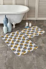 - PaspasTakimi-2li-Set276-Gorsel-1 - Realhomes  Ekose Motifli Kabak Tasarım Dijital Baskılı 2'li Kaymaz Tabanlı Banyo & Mutfak Paspas Takımı Realhomes