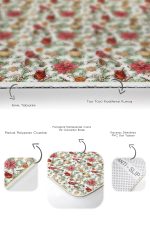 - PaspasTakimi-2li-Set283-Gorsel-3 - Realhomes  Beyaz Zemin Çiçek Gül Motifli 2'li Kaymaz Tabanlı Banyo & Mutfak Paspas Takımı Realhomes