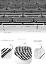 Siyah Beyaz Çizgili Çapa Tasarımlı 2'li Kaymaz Tabanlı Banyo & Mutfak Paspas Takımı Realhomes