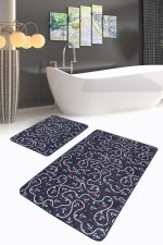 - PaspasTakimi-2li-Set286-Gorsel-1 - Realhomes  Lacivert Zemin Denizci Temalı Dijital Baskılı 2'li Kaymaz Tabanlı Banyo & Mutfak Paspas Takımı Realhomes