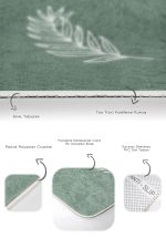 - PaspasTakimi-2li-Set289-Gorsel-3 - Realhomes Düz Renk Zemin Yaprak Çizimli Dijital Baskılı 2'li Kaymaz Tabanlı Banyo & Mutfak Paspas Takımı Realhomes