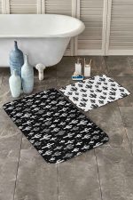 - PaspasTakimi-2li-Set29-Gorsel-2 - Realhomes  Siyah Beyaz Kaktüs Motifli Özel Tasarım 2'li Kaymaz Tabanlı Banyo & Mutfak Paspas Takımı Realhomes