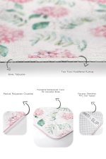 - PaspasTakimi-2li-Set294-Gorsel-3 - Realhomes  Beyaz Zemin Ortanca Çiçeği Dijital Baskılı 2'li Kaymaz Tabanlı Banyo & Mutfak Paspas Takımı Realhomes