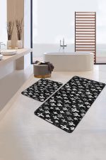 - PaspasTakimi-2li-Set30-Gorsel-1 - Realhomes  Siyah Beyaz Kaktüs Motifli Dijital Baskılı 2'li Kaymaz Tabanlı Banyo & Mutfak Paspas Takımı Realhomes