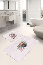 - PaspasTakimi-2li-Set301-Gorsel - Realhomes  Retro Fotoğraf Makinası Dijital Baskılı 2'li Kaymaz Tabanlı Banyo & Mutfak Paspas Takımı Realhomes