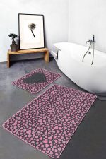 - PaspasTakimi-2li-Set302-Gorsel-2 - Realhomes  Koyu Füme Zemin Love Temalı Kalp Tasarımlı 2'li Kaymaz Tabanlı Banyo & Mutfak Paspas Takımı Realhomes