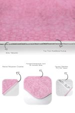 - PaspasTakimi-2li-Set304-Gorsel-3 - Realhomes  Pembe Temalı Love Tasarımlı Dijital Baskılı 2'li Kaymaz Tabanlı Banyo & Mutfak Paspas Takımı Realhomes