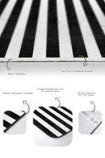 - PaspasTakimi-2li-Set31-Gorsel-3 - Realhomes  Siyah Beyaz Düz Çizgili Özel Tasarım 2'li Kaymaz Tabanlı Banyo & Mutfak Paspas Takımı Realhomes