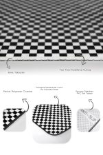 - PaspasTakimi-2li-Set32-Gorsel-3 - Realhomes Siyah Beyaz Dama Tasarımlı Dijital Baskılı 2'li Kaymaz Tabanlı Banyo & Mutfak Paspas Takımı Realhomes