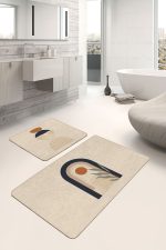 - PaspasTakimi-2li-Set327-Gorsel - Realhomes  Onedraw Temalı Özel Tasarım Dijital Baskılı 2'li Kaymaz Tabanlı Banyo & Mutfak Paspas Takımı Realhomes