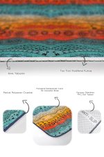 - PaspasTakimi-2li-Set332-Gorsel-3 - Realhomes  Renkli Etnik Tasarımlı Dijital Baskılı 2'li Kaymaz Tabanlı Banyo & Mutfak Paspas Takımı Realhomes