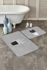 - PaspasTakimi-2li-Set335-Gorsel-1 - Realhomes  Gri Zemin Saksılı Kaktüs Motifli 2'li Kaymaz Tabanlı Banyo & Mutfak Paspas Takımı Realhomes