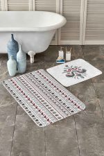 - PaspasTakimi-2li-Set339-Gorsel - Realhomes İskandinav Motifli Dijital Baskılı 2'li Kaymaz Tabanlı Banyo & Mutfak Paspas Takımı Realhomes