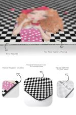 - PaspasTakimi-2li-Set34-Gorsel-3 - Realhomes  Popcake Kız Motifli Dama Temalı 2'li Kaymaz Tabanlı Banyo & Mutfak Paspas Takımı Realhomes