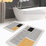 Kış Temalı Bağ Evi Tasarımlı Dijital Baskılı 2'li Kaymaz Tabanlı Banyo & Mutfak Paspas Takımı Realhomes