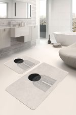 - PaspasTakimi-2li-Set374-Gorsel-1 - Realhomes  Krem Zeminli Çizgili Tasarım Dijital Baskılı 2'li Kaymaz Tabanlı Banyo & Mutfak Paspas Takımı Realhomes