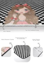 Dama Tasarım Rujlu Kız Motifli 2'li Kaymaz Tabanlı Banyo & Mutfak Paspas Takımı Realhomes