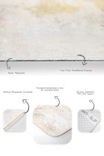 Gold Detaylı Renkli Mermer Motifli Dijital Baskılı 2'li Kaymaz Tabanlı Banyo & Mutfak Paspas Takımı Realhomes