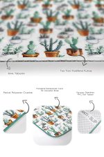 - PaspasTakimi-2li-Set40-Gorsel-3 - Realhomes  Kaktüs Motifli Dijital Baskılı 2'li Kaymaz Tabanlı Banyo & Mutfak Paspas Takımı Realhomes