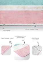 - PaspasTakimi-2li-Set65-Gorsel-3 - Realhomes  Soft Renkli Hello Beatiful Temalı 2'li Kaymaz Tabanlı Banyo & Mutfak Paspas Takımı Realhomes