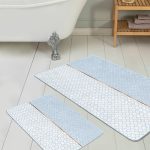 Siyah Beyaz Zigzag Gold Detaylı Kar Taneleri 2'li Kaymaz Tabanlı Banyo & Mutfak Paspas Takımı Realhomes