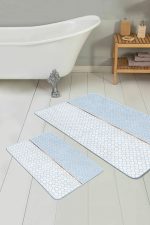 - PaspasTakimi-2li-Set70-Gorsel - Realhomes  Mavi Beyaz Ogea Özel Tasarımlı 2'li Kaymaz Tabanlı Banyo & Mutfak Paspas Takımı Realhomes